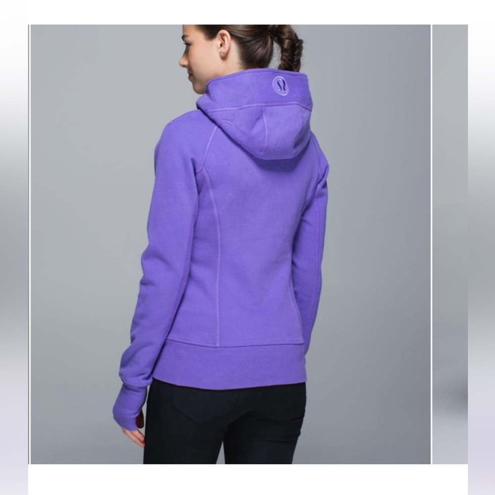 RARE- Lululemon Chakra Lotus Scuba-Sz 12- Embroidered Lotus🪷 on Hood- Purp- SE - Picture 4 of 17